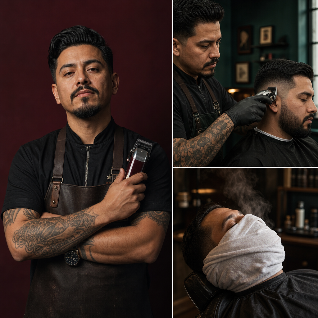Barber mid-fade with clippers